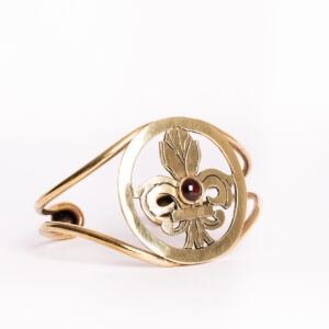 Brazalete Flor de Lis con piedra - Image 2