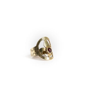 Anillo Flor de Lis con Piedra