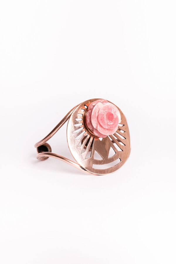 Brazalete Rosa Cristal del Corazón Alado