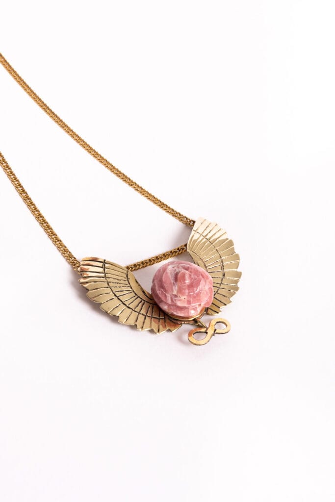 Colgante Rosa Mística Infinito