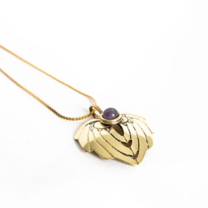 Colgante Corazón Alado con Piedra - Image 2