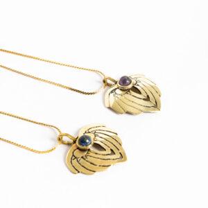 Colgante Corazón Alado con Piedra - Image 3