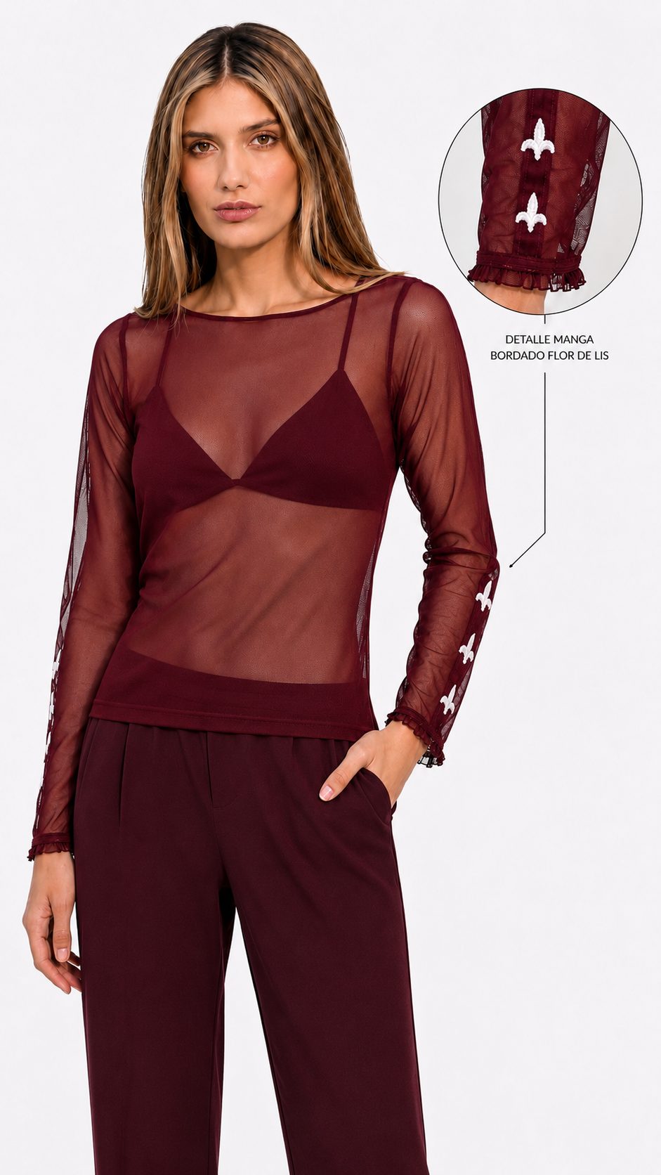Blusa Luz Granate